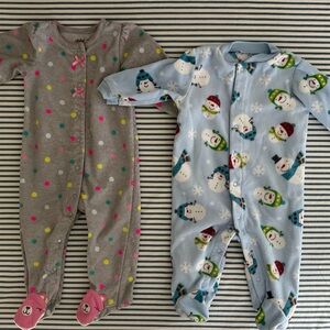 6-12 month baby sleeper fleece pajamas